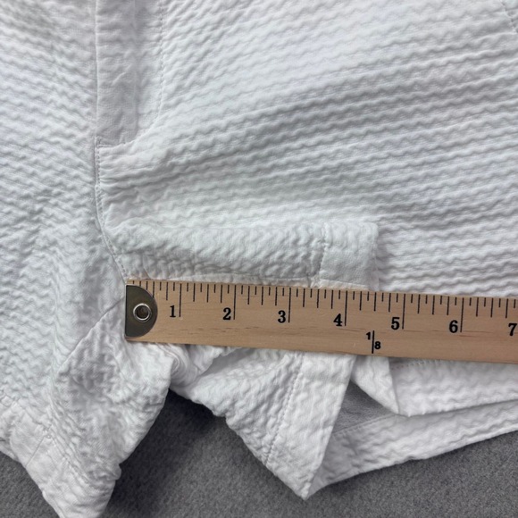 Lilly Pulitzer Callahan Shorts Womens 2 White Textured Cotton Resort Preppy - Picture 3 of 10